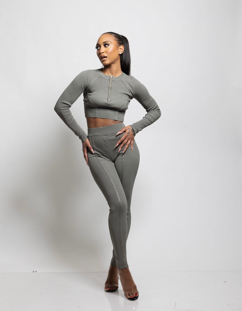 Sage Essential Two Piece Knit Pant Set