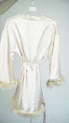 Soft Life Satin Fur Trimmed Robe