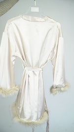 Soft Life Satin Fur Trimmed Robe
