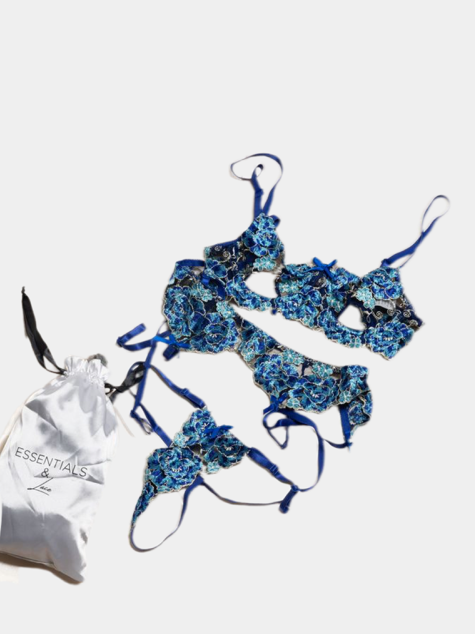 'Blue Hydrangea' Lingerie Set