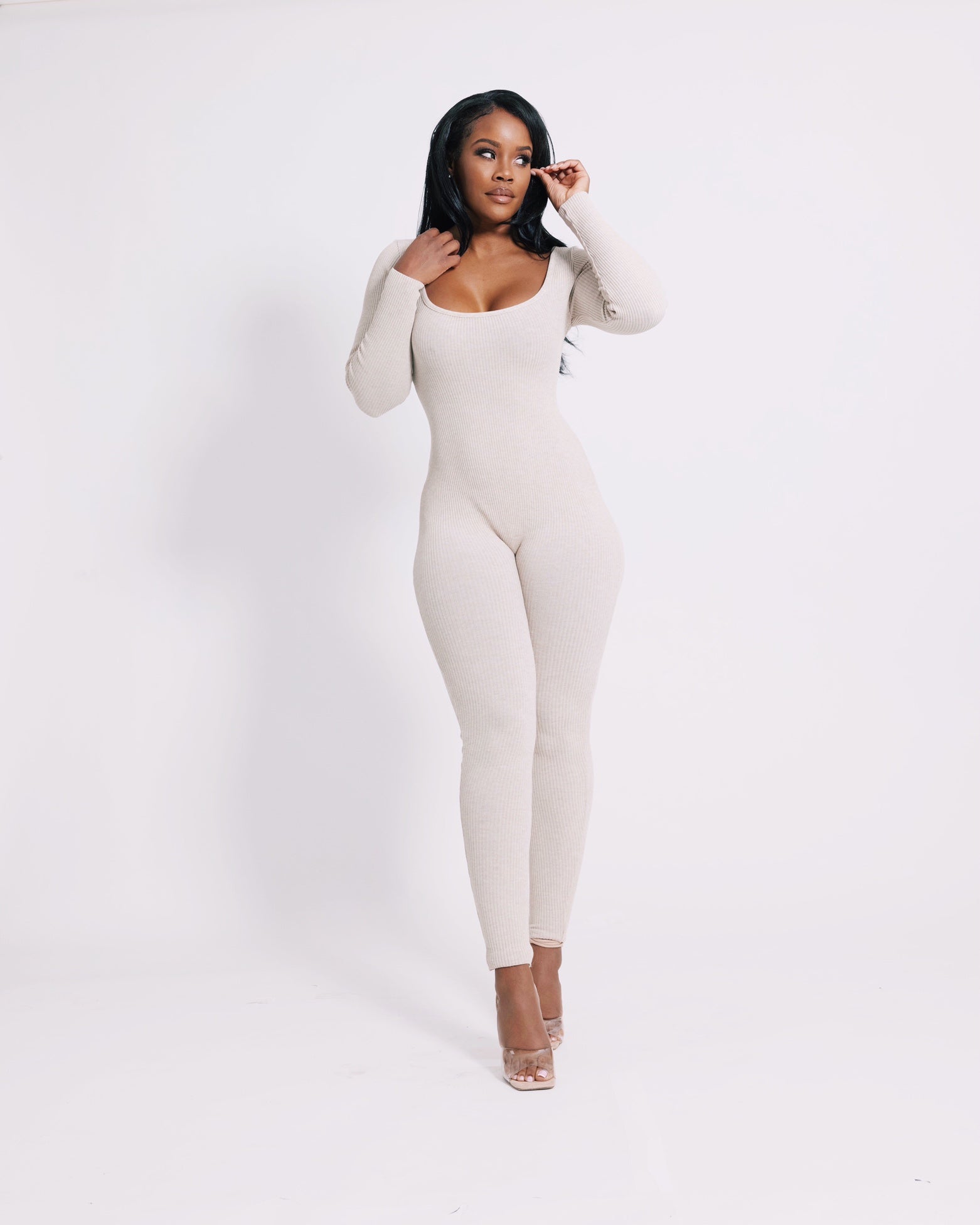 Vanilla Cream' Ribbed Knit Jumpsuit – Essentials and Lace