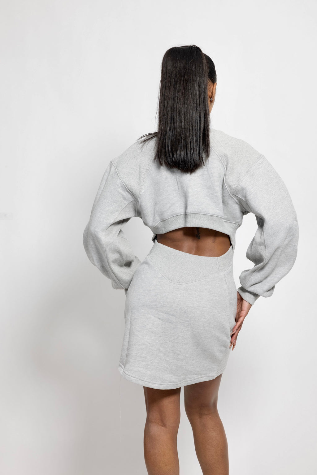 'Winter' Sweatshirt Dress- Grey
